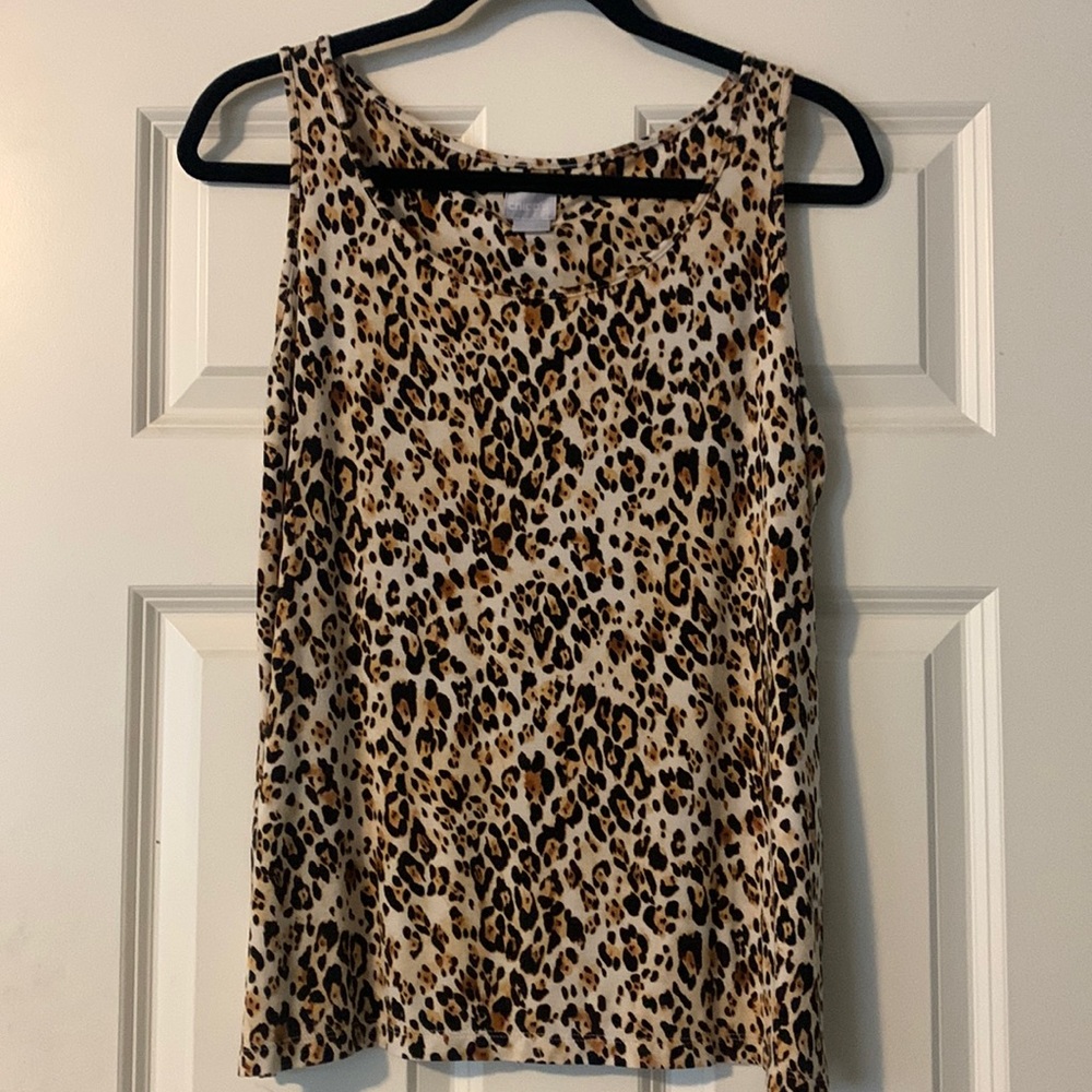 Leopard Print sleeveless blouse